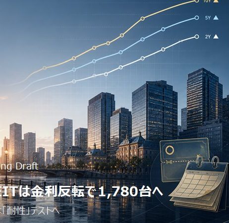 株は強いが、REITは金利反転で1,780台へ——「分配成長の条件」は“耐性”テストに入った 株は強いが、REITは金利反転で1,780台へ——「分配成長の条件」は“耐性”テストに入った
